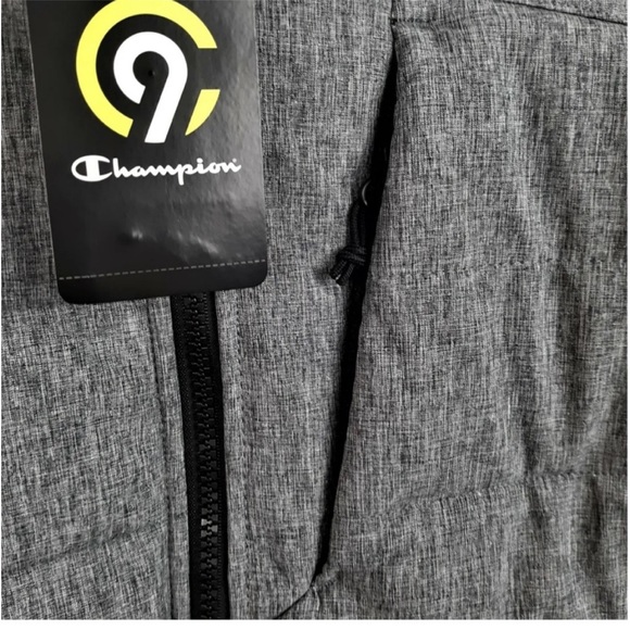 NWT Champion C9 Men's Size XL Puffer Jacket Lightweight Pockets Charcoal Gray - Picture 5 of 12